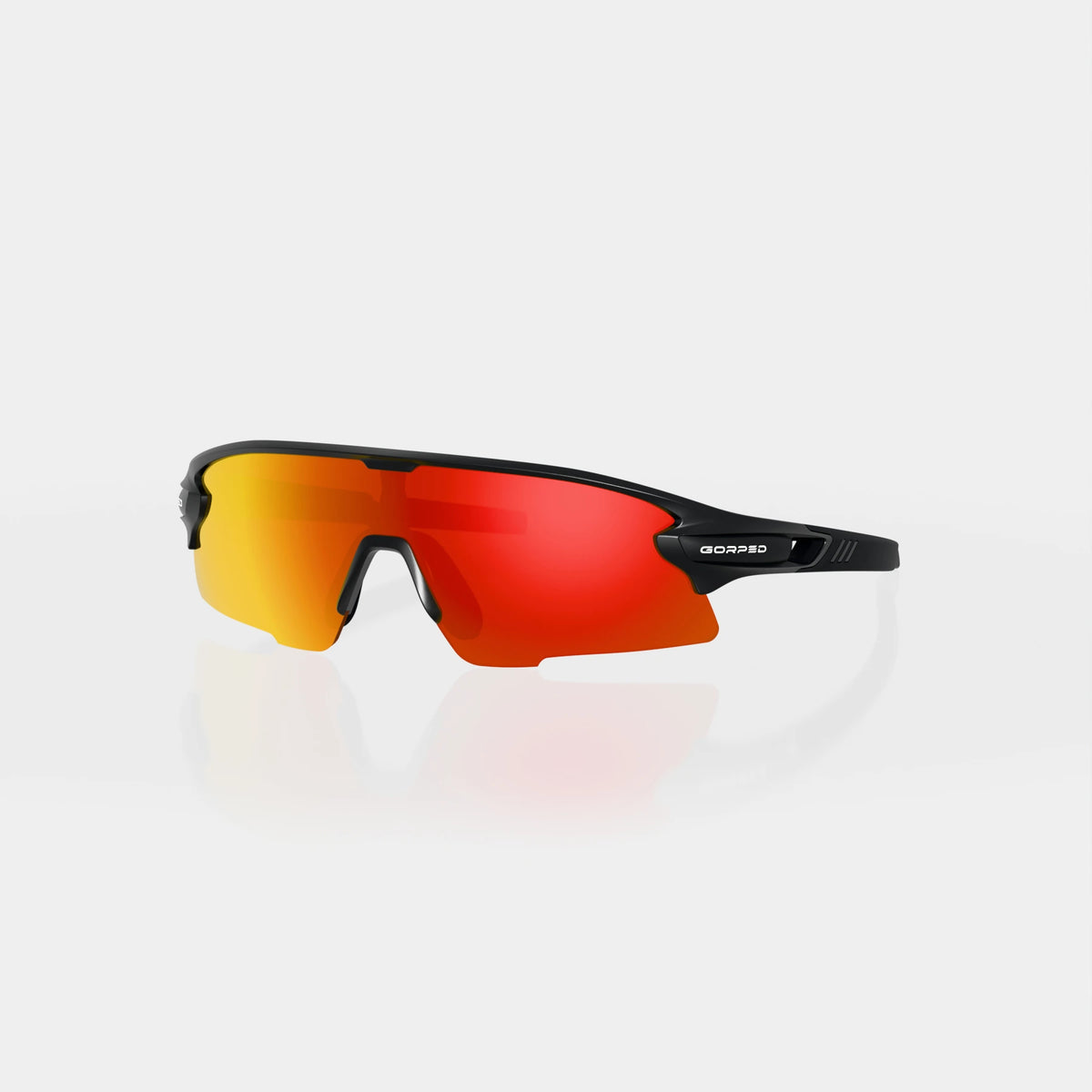 Strider Ember sunglasses from a front three-quarter angle on a pale studio background